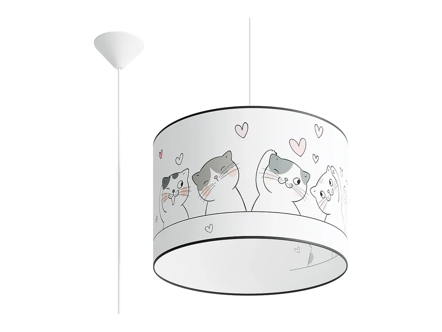 Hot Sollux Lighting Lámparas colgantes Gatto moderno de CLORURO DE POLIVINILO - 1 fuentes luminosas 4000K - L.40 x A.95 cm - Multicolor