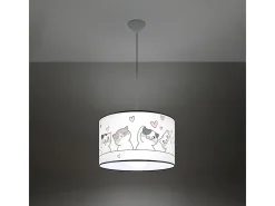 Hot Sollux Lighting Lámparas colgantes Gatto moderno de CLORURO DE POLIVINILO - 1 fuentes luminosas 4000K - L.40 x A.95 cm - Multicolor