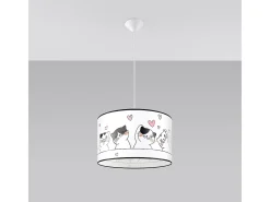 Sollux Lighting Lámparas colgantes Gatto moderno de CLORURO DE POLIVINILO - 1 fuentes luminosas 3000K - L.40 x A.95 cm - Multicolor Online