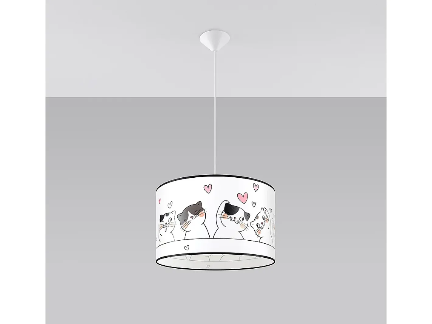 Sollux Lighting Lámparas colgantes Gatto moderno de CLORURO DE POLIVINILO - 1 fuentes luminosas 3000K - L.40 x A.95 cm - Multicolor Online