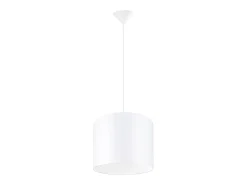 Sollux Lighting Lámparas colgantes Gloxo minimalista de tela/PVC - 1 fuentes luminosas 3000K - L.30 x A.88 cm - Blanco