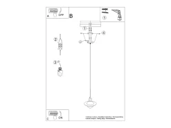 Sollux Lighting Lámparas colgantes Gloxo moderno de acero - 1 fuentes luminosas 4000K - L.20 x A.125 cm - Negro Sale