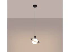Sollux Lighting Lámparas colgantes Gloxo moderno de acero - 1 fuentes luminosas 4000K - L.20 x A.125 cm - Negro Sale