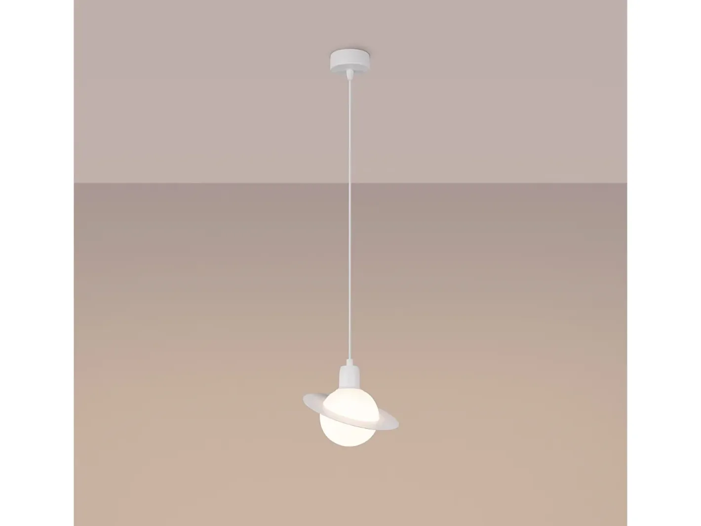Sale Sollux Lighting Lámparas colgantes Gloxo moderno de acero - 1 fuentes luminosas 4000K - L.20 x A.125 cm - Blanco