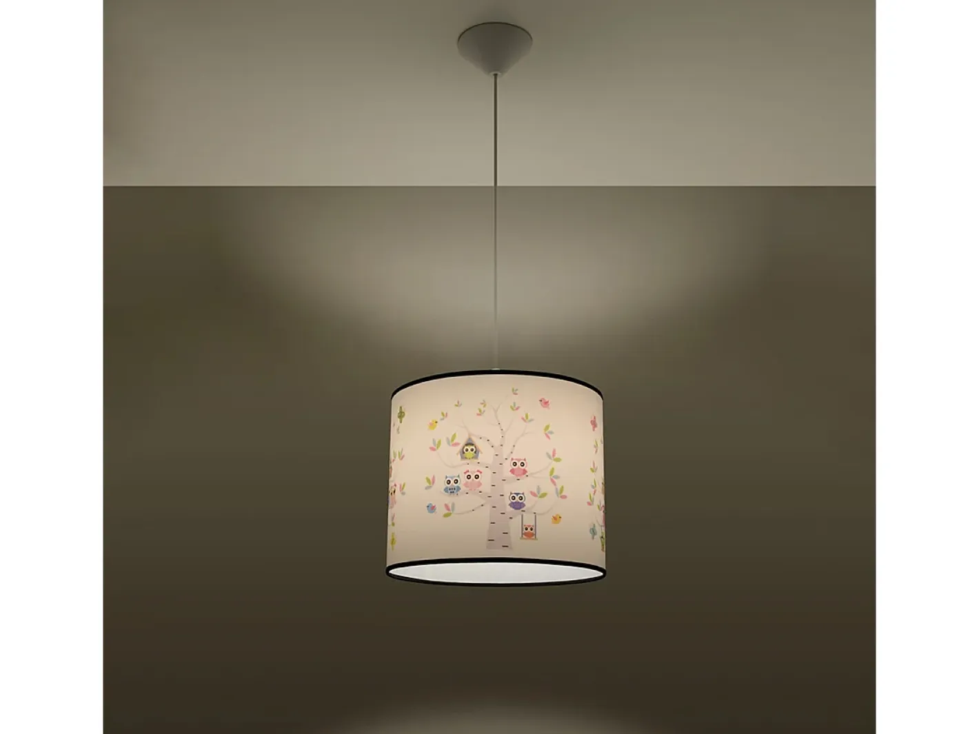 Sollux Lighting Lámparas colgantes Gufo moderno de CLORURO DE POLIVINILO - 1 fuentes luminosas 4000K - L.30 x A.82 cm - Multicolor Clearance