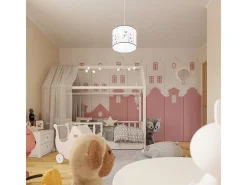 Clearance Sollux Lighting Lámparas colgantes Gufo moderno de CLORURO DE POLIVINILO - 1 fuentes luminosas 3000K - L.40 x A.82 cm - Multicolor