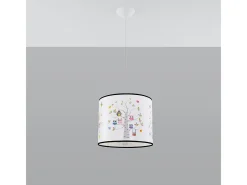 Clearance Sollux Lighting Lámparas colgantes Gufo moderno de CLORURO DE POLIVINILO - 1 fuentes luminosas 3000K - L.40 x A.82 cm - Multicolor