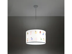Sollux Lighting Lámpara Suspendida-Lámparas colgantes Hada moderno de CLORURO DE POLIVINILO - 1 fuentes luminosas 4000K - L.40 x A.95 cm - Multicolor