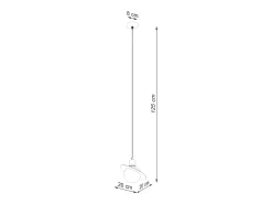 Discount Sollux Lighting Lámparas Colgantes Hyperion Moderno De Acero - 1 Fuentes Luminosas - L.20 X A.125 Cm - Blanco