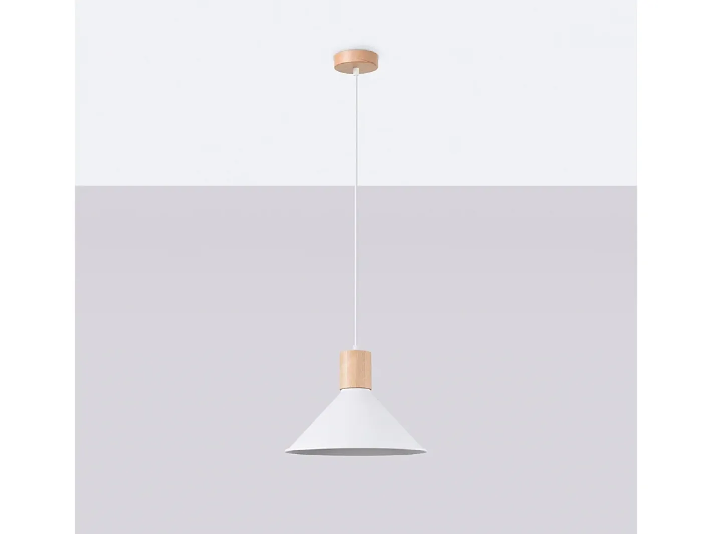 Sollux Lighting Lámparas Colgantes Jaga Escandinavo De Acero - 1 Fuentes Luminosas - L.30 X A.120 Cm - Blanco