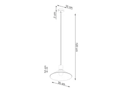 Sollux Lighting Lámparas Colgantes Jaga Escandinavo De Acero - 1 Fuentes Luminosas - L.30 X A.120 Cm - Negro