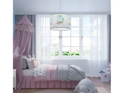 Best Sollux Lighting Lámparas Colgantes Jednorożec Moderno De Cloruro De Polivinilo - 1 Fuentes Luminosas - L.40 X A.95 Cm - Multicolor Blanco / Multicolor