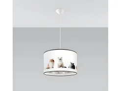Online Sollux Lighting Lámparas Colgantes Koty Moderno De Cloruro De Polivinilo - 1 Fuentes Luminosas - L.40 X A.95 Cm - Multicolor Blanco