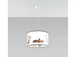 Online Sollux Lighting Lámparas Colgantes Koty Moderno De Cloruro De Polivinilo - 1 Fuentes Luminosas - L.40 X A.95 Cm - Multicolor Blanco