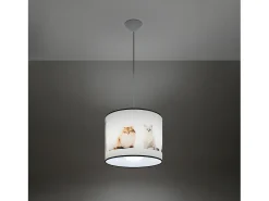 Sollux Lighting Lámparas Colgantes Koty Moderno De Cloruro De Polivinilo - 1 Fuentes Luminosas - L.30 X A.95 Cm - Multicolor Blanco / Multicolor Online