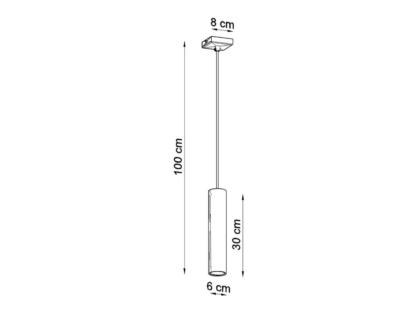 Sollux Lighting Lámparas Colgantes Lagos Moderno De Acero - 1 Fuentes Luminosas - L.8 X A.100 Cm - Cromo Gris Best