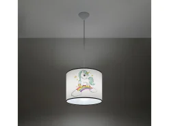Sollux Lighting Lámparas colgantes Lincrone moderno de CLORURO DE POLIVINILO - 1 fuentes luminosas 4000K - L.30 x A.95 cm - Multicolor