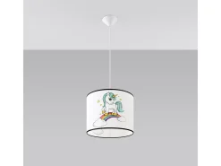Sollux Lighting Lámpara Suspendida-Lámparas colgantes Lincrone moderno de CLORURO DE POLIVINILO - 1 fuentes luminosas 3000K - L.30 x A.95 cm - Multicolor
