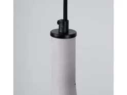 Hot Sollux Lighting Lámparas colgantes Lum moderno de concreto - 2 fuentes luminosas 4000K - L.34 x A.113 cm - Gris