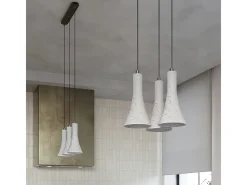 Sollux Lighting Lámparas colgantes Lum moderno de concreto - 1 fuentes luminosas 4000K - L.12 x A.125 cm - Gris