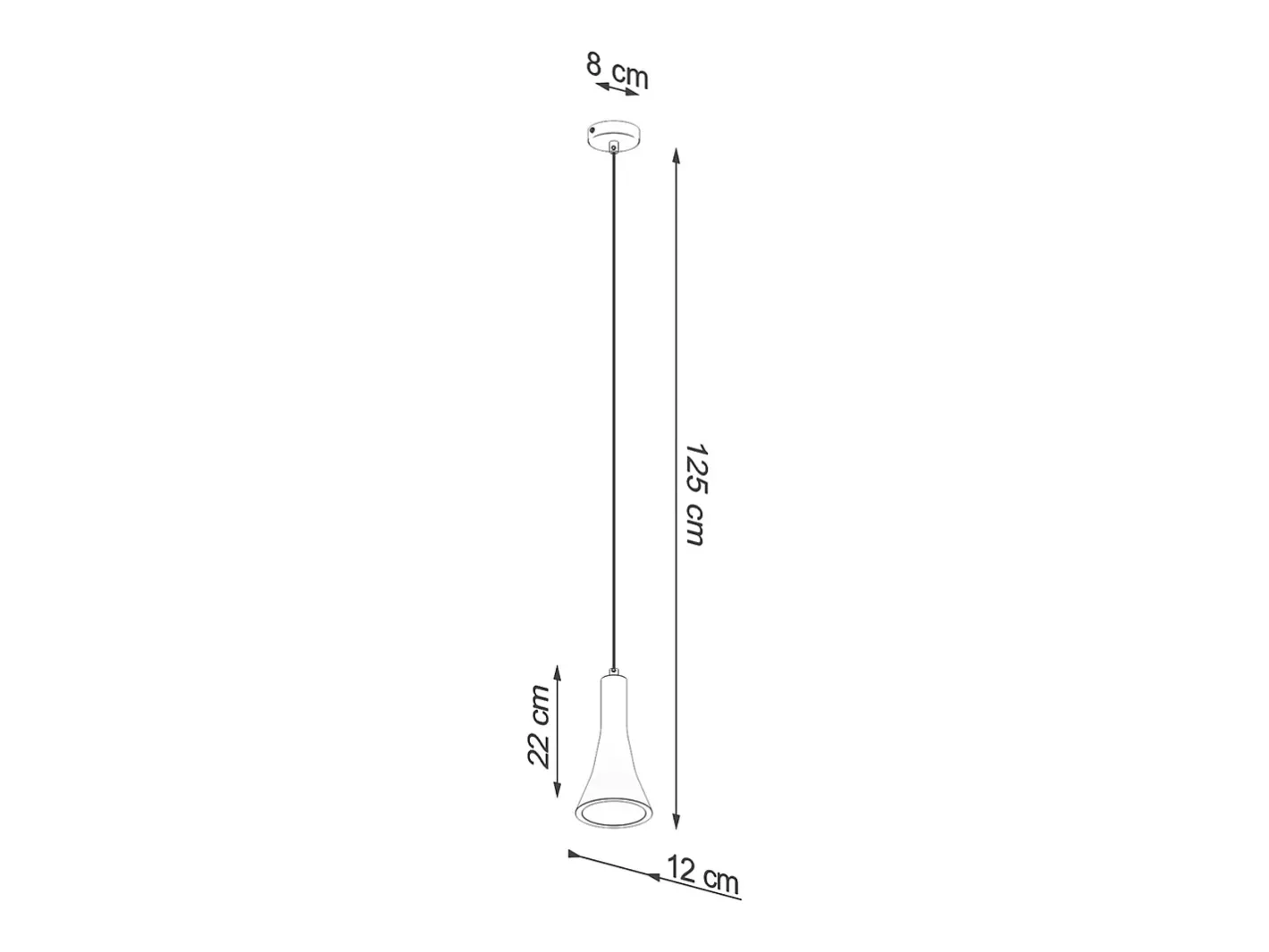 Sollux Lighting Lámparas colgantes Lum moderno de concreto - 1 fuentes luminosas 4000K - L.12 x A.125 cm - Gris