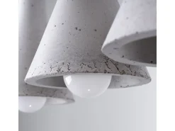 Sollux Lighting Lámparas colgantes Lum moderno de concreto - 3 fuentes luminosas 4000K - L.46 x A.110 cm - Gris