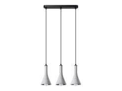 Sollux Lighting Lámparas colgantes Lum moderno de concreto - 3 fuentes luminosas 4000K - L.46 x A.110 cm - Gris