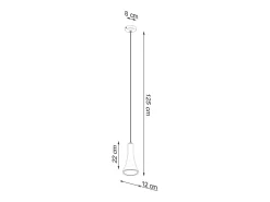 Sollux Lighting Lámparas colgantes Lum moderno de concreto - 1 fuentes luminosas 3000K - L.12 x A.125 cm - Gris Discount