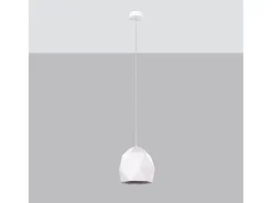 Hot Sollux Lighting Lámparas Colgantes Mint Moderno De Cerámica - 1 Fuentes Luminosas - L.20 X A.125 Cm - Blanco