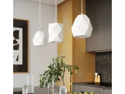 Hot Sollux Lighting Lámparas Colgantes Mint Moderno De Cerámica - 1 Fuentes Luminosas - L.20 X A.125 Cm - Blanco