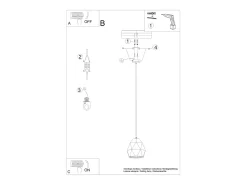 Sale Sollux Lighting Lámparas colgantes Mintx moderno de cerámica - 1 fuentes luminosas 4000K - L.20 x A.125 cm - Blanco