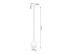 Sale Sollux Lighting Lámparas colgantes Mintx moderno de cerámica - 1 fuentes luminosas 4000K - L.20 x A.125 cm - Blanco
