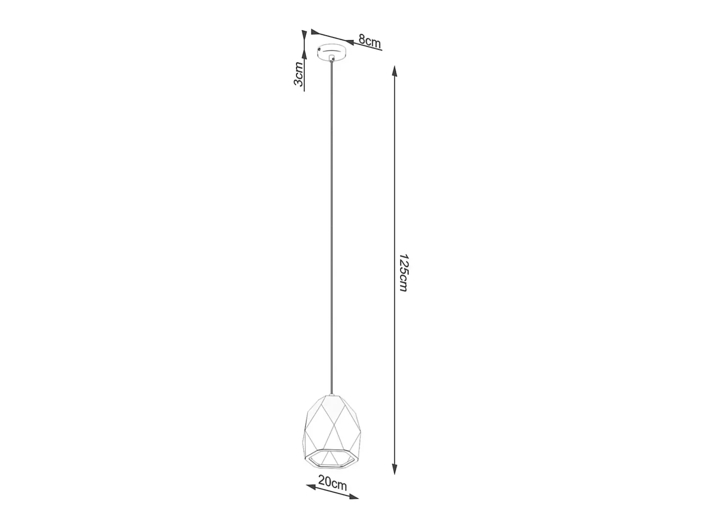 Sale Sollux Lighting Lámparas colgantes Mintx moderno de cerámica - 1 fuentes luminosas 4000K - L.20 x A.125 cm - Blanco