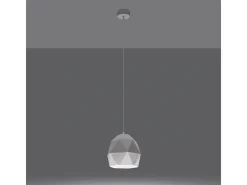 Sale Sollux Lighting Lámparas colgantes Mintx moderno de cerámica - 1 fuentes luminosas 4000K - L.20 x A.125 cm - Blanco