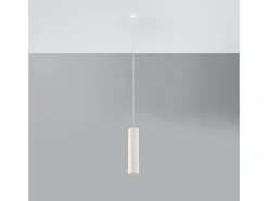 Online Sollux Lighting Lámparas colgantes Neoic moderno de cerámica - 1 fuentes luminosas 3000K - L.8 x A.132 cm - Blanco