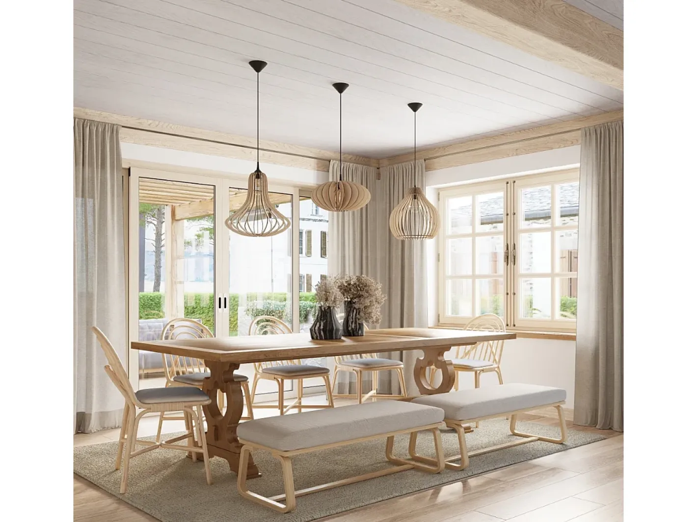 Best Sollux Lighting Lámparas colgantes Novidera escandinavo de madera - 1 fuentes luminosas 4000K - L.40 x A.110 cm - madera natural Color natural claro