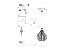 Best Sollux Lighting Lámparas colgantes Novidera escandinavo de madera - 1 fuentes luminosas 4000K - L.40 x A.110 cm - madera natural Color natural claro
