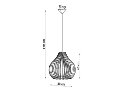Best Sollux Lighting Lámparas colgantes Novidera escandinavo de madera - 1 fuentes luminosas 4000K - L.40 x A.110 cm - madera natural Color natural claro