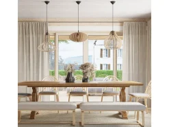 Best Sollux Lighting Lámparas colgantes Novidera escandinavo de madera - 1 fuentes luminosas 4000K - L.40 x A.110 cm - madera natural Color natural claro