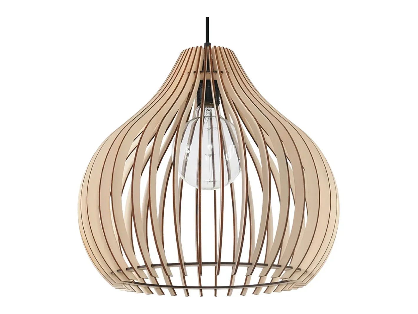 Best Sollux Lighting Lámparas colgantes Novidera escandinavo de madera - 1 fuentes luminosas 4000K - L.40 x A.110 cm - madera natural Color natural claro