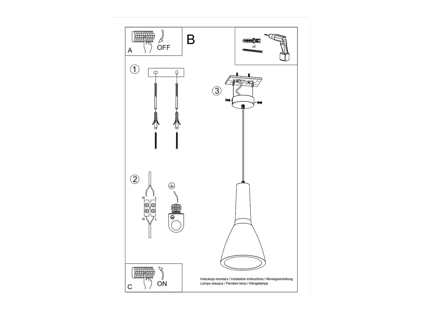 Hot Sollux Lighting Lámparas colgantes Opilme industrial de concreto - 1 fuentes luminosas 3000K - L.17 x A.132 cm - Gris