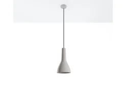 Hot Sollux Lighting Lámparas colgantes Opilme industrial de concreto - 1 fuentes luminosas 3000K - L.17 x A.132 cm - Gris