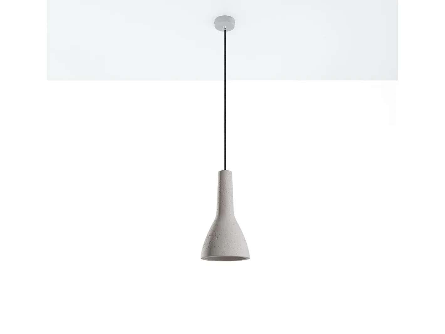 Hot Sollux Lighting Lámparas colgantes Opilme industrial de concreto - 1 fuentes luminosas 3000K - L.17 x A.132 cm - Gris