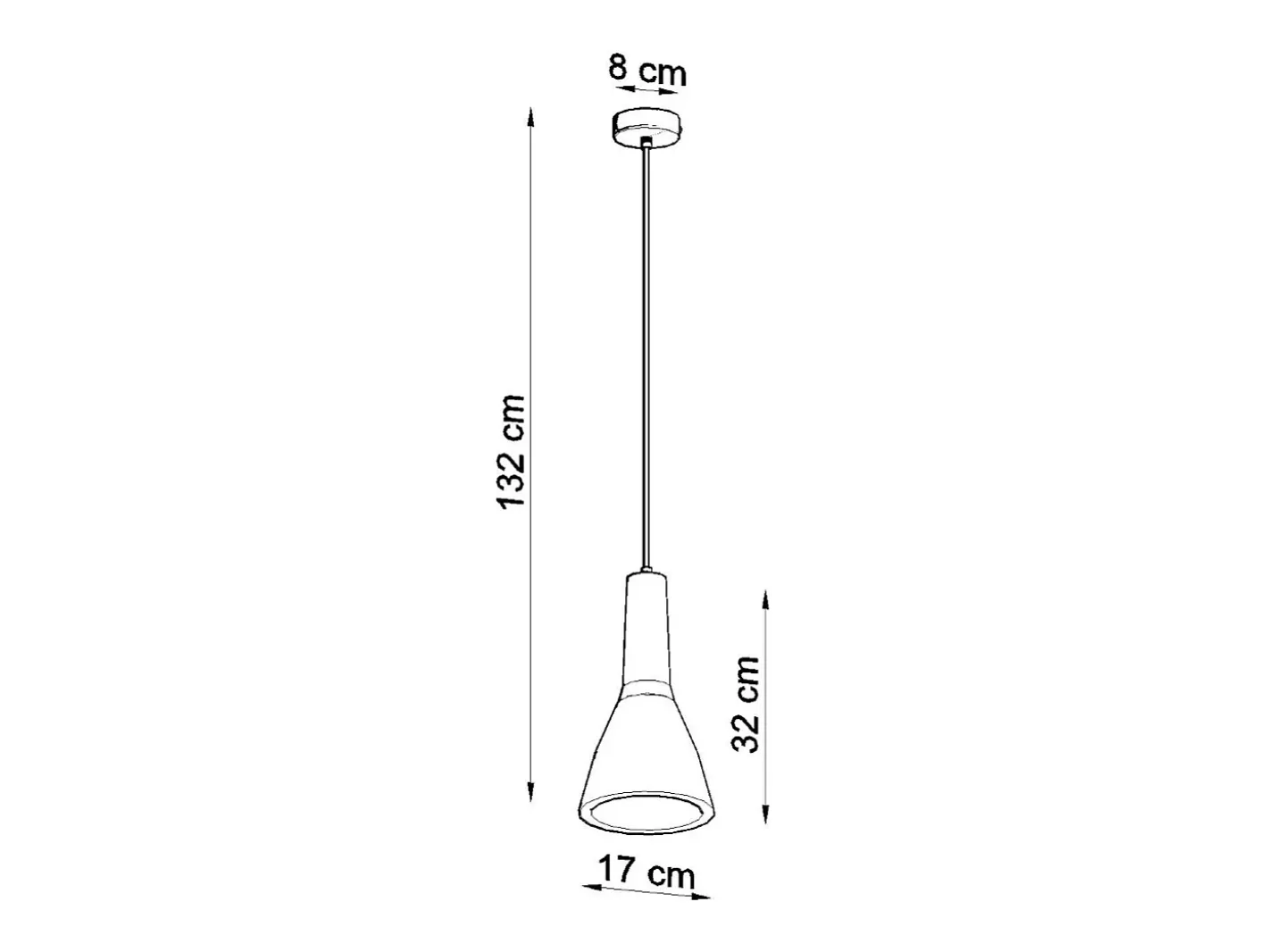 Hot Sollux Lighting Lámparas colgantes Opilme industrial de concreto - 1 fuentes luminosas 3000K - L.17 x A.132 cm - Gris