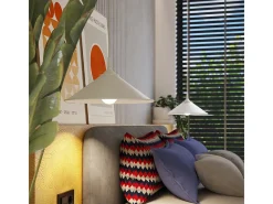 Sollux Lighting Lámparas colgantes Paloa escandinavo de acero - 1 fuentes luminosas 3000K - L.30 x A.76 cm - Blanco Best