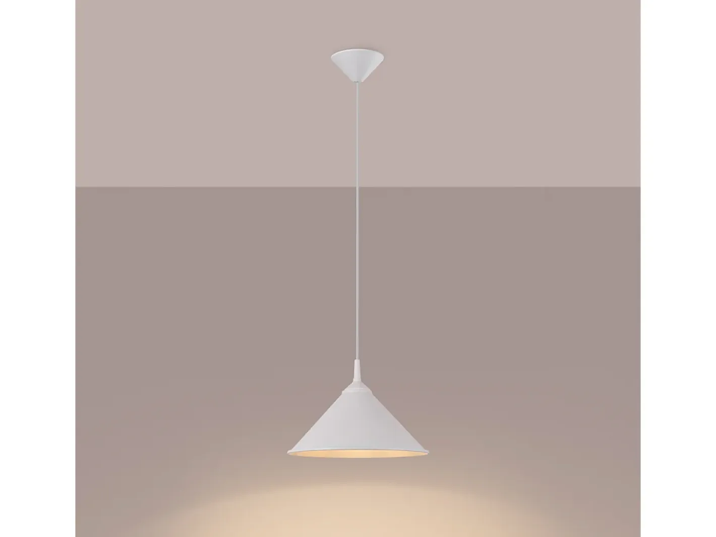 Sollux Lighting Lámpara Suspendida-Lámparas colgantes Paloa escandinavo de acero - 1 fuentes luminosas 4000K - L.30 x A.76 cm - Blanco