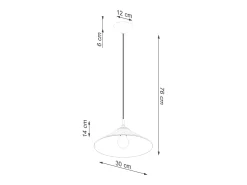 Sollux Lighting Lámparas colgantes Paloa escandinavo de acero - 1 fuentes luminosas 4000K - L.30 x A.76 cm - Negro Discount
