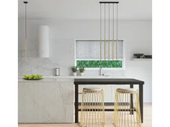 Best Sollux Lighting Lámparas Colgantes Pastelo Moderno De Acero - 3 Fuentes Luminosas - L.30 X A.90 Cm - Brillo Dorado