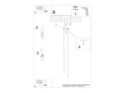 Sollux Lighting Lámpara Suspendida-Lámparas Colgantes Pastelo Moderno De Acero - 2 Fuentes Luminosas - L.15 X A.118 Cm - Dorado