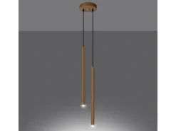 Sollux Lighting Lámpara Suspendida-Lámparas Colgantes Pastelo Moderno De Acero - 2 Fuentes Luminosas - L.15 X A.118 Cm - Dorado